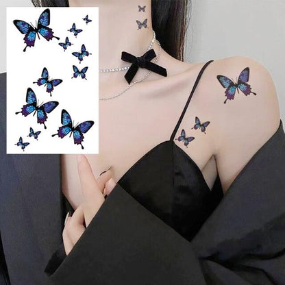 Women's Different Stickers Tattoo Temporary Waterproof Neck Arm Leg Tattoo Colorful Design