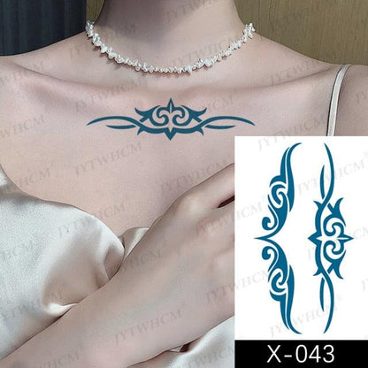 Women's Different Stickers Tattoo Temporary Waterproof Neck Arm Leg Tattoo Colorful Design