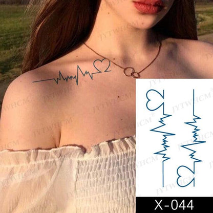 Women's Different Stickers Tattoo Temporary Waterproof Neck Arm Leg Tattoo Colorful Design