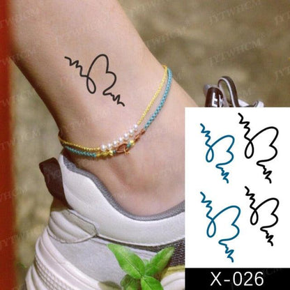 Women's Different Stickers Tattoo Temporary Waterproof Neck Arm Leg Tattoo Colorful Design