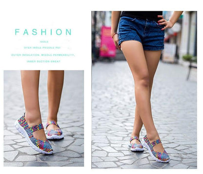 Women's Espadrilles Casual Shoes Spring Comfortable Sneakers Breathable Flat Shoes Summer Outdoor Slip On Fashion Breathable Mesh Casual Shoes Flat Shoes Women Espadrille