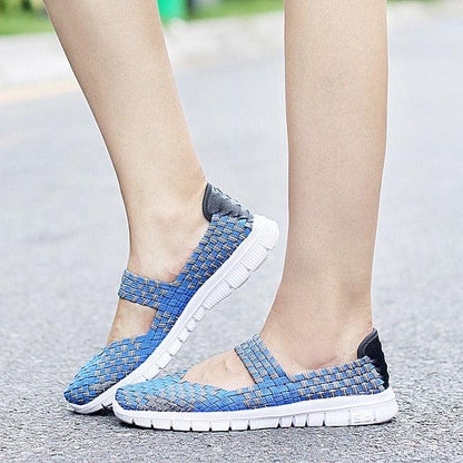 Women's Espadrilles Casual Shoes Spring Comfortable Sneakers Breathable Flat Shoes Summer Outdoor Slip On Fashion Breathable Mesh Casual Shoes Flat Shoes Women Espadrille