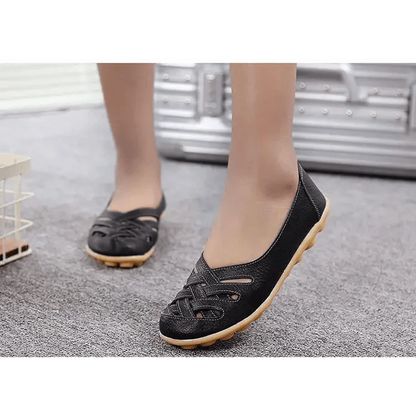 Women's Genuine Leather Flats Sandals Elegant Comfortable Soft Non Slip Design For Women