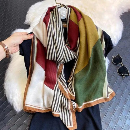 Women Scarf Leopard Print Cotton Large Size Scarfs For Winter Shawls Winter Warm Casual Wear For Women Lovely Floral Tassel Cotton ab Shawls Lady Silk Wraps Scarves