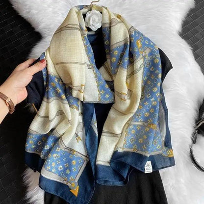 Women Scarf Leopard Print Cotton Large Size Scarfs For Winter Shawls Winter Warm Casual Wear For Women Lovely Floral Tassel Cotton ab Shawls Lady Silk Wraps Scarves