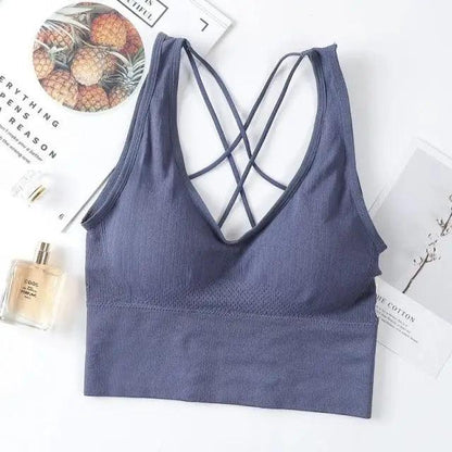 Women Sports Bra Sexy Brathable Sports Top Yoga Bra Push Up Top Female Gym Fitness Sports Underwear Female Seamless bra