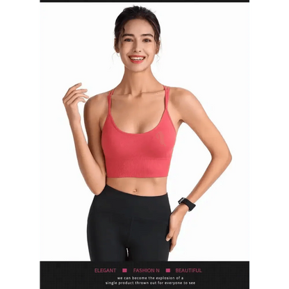 Women Sports Bra Sexy Brathable Sports Top Yoga Bra Push Up Top Female Gym Fitness Sports Underwear Female Seamless bra