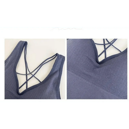 Women Sports Bra Sexy Brathable Sports Top Yoga Bra Push Up Top Female Gym Fitness Sports Underwear Female Seamless bra