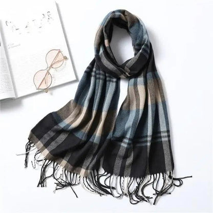 Women Winter Warm Scarf Shawl Fashion Plain  Soft Long Scarves For Women Casual Wear Travel Friendly Scarfs  Warm Winter Scarf Double Sided Thick Shawl Women Students Scarf