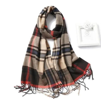 Women Winter Warm Scarf Shawl Fashion Plain  Soft Long Scarves For Women Casual Wear Travel Friendly Scarfs  Warm Winter Scarf Double Sided Thick Shawl Women Students Scarf