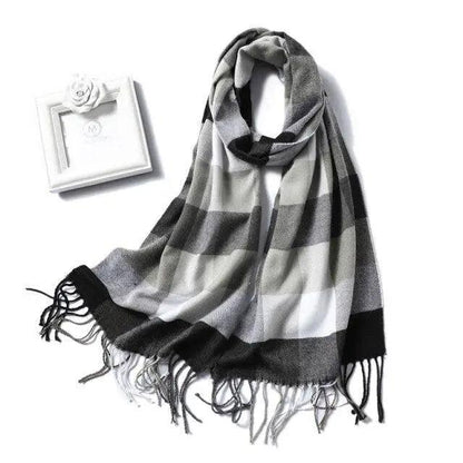 Women Winter Warm Scarf Shawl Fashion Plain  Soft Long Scarves For Women Casual Wear Travel Friendly Scarfs  Warm Winter Scarf Double Sided Thick Shawl Women Students Scarf