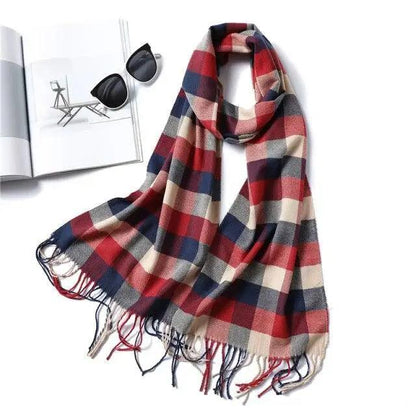 Women Winter Warm Scarf Shawl Fashion Plain  Soft Long Scarves For Women Casual Wear Travel Friendly Scarfs  Warm Winter Scarf Double Sided Thick Shawl Women Students Scarf