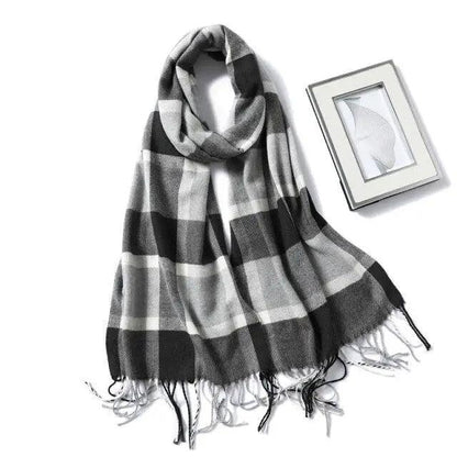 Women Winter Warm Scarf Shawl Fashion Plain  Soft Long Scarves For Women Casual Wear Travel Friendly Scarfs  Warm Winter Scarf Double Sided Thick Shawl Women Students Scarf