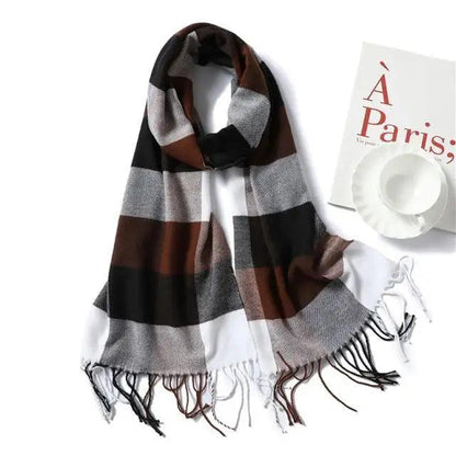 Women Winter Warm Scarf Shawl Fashion Plain  Soft Long Scarves For Women Casual Wear Travel Friendly Scarfs  Warm Winter Scarf Double Sided Thick Shawl Women Students Scarf