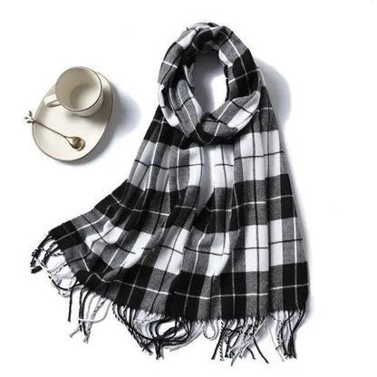 Women Winter Warm Scarf Shawl Fashion Plain  Soft Long Scarves For Women Casual Wear Travel Friendly Scarfs  Warm Winter Scarf Double Sided Thick Shawl Women Students Scarf