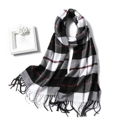 Women Winter Warm Scarf Shawl Fashion Plain  Soft Long Scarves For Women Casual Wear Travel Friendly Scarfs  Warm Winter Scarf Double Sided Thick Shawl Women Students Scarf
