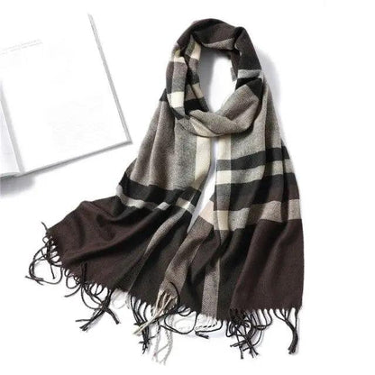 Women Winter Warm Scarf Shawl Fashion Plain  Soft Long Scarves For Women Casual Wear Travel Friendly Scarfs  Warm Winter Scarf Double Sided Thick Shawl Women Students Scarf