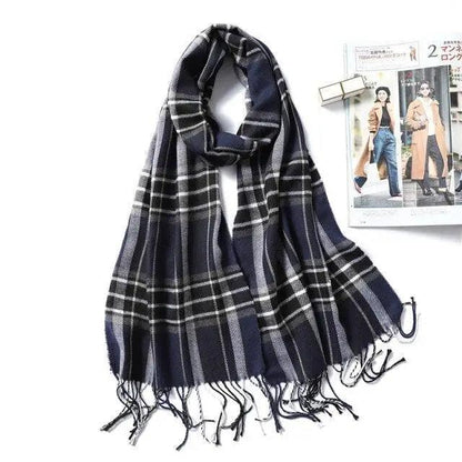 Women Winter Warm Scarf Shawl Fashion Plain  Soft Long Scarves For Women Casual Wear Travel Friendly Scarfs  Warm Winter Scarf Double Sided Thick Shawl Women Students Scarf
