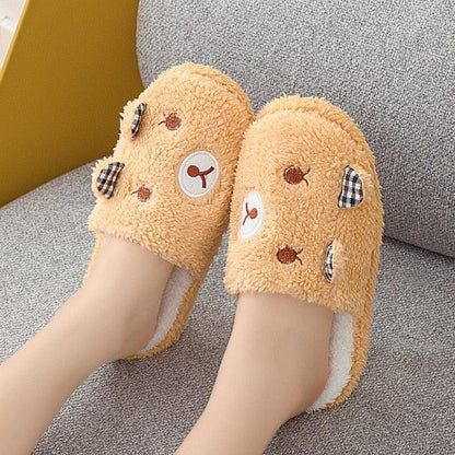 Women Winter Warm Slippers Indoor Bedroom House Flat Floor Plush Shoes Non Slip Fluffy Slippers Cute Cat Fur Slippers Slip on Memory Foam House Outdoor Indoor Warm Fuzzy Plush Fleece Lining Bedroom Comfy Home Living Room Shoes