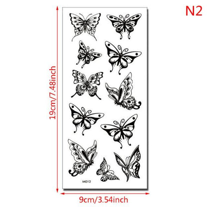 Womens Fashion 3D Butterfly Waterproof Temporary Sticker Tattoo Leg Arm Modern Blue Design For Womens