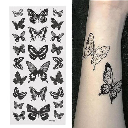 Womens Fashion 3D Butterfly Waterproof Temporary Sticker Tattoo Leg Arm Modern Blue Design For Womens