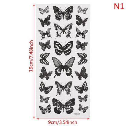 Womens Fashion 3D Butterfly Waterproof Temporary Sticker Tattoo Leg Arm Modern Blue Design For Womens