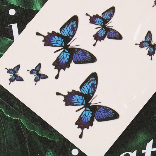 Womens Fashion 3D Butterfly Waterproof Temporary Sticker Tattoo Leg Arm Modern Blue Design For Womens