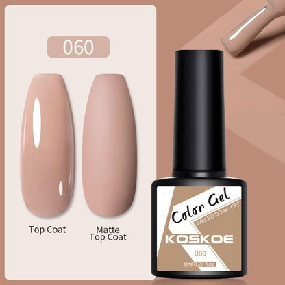 Womens Glossy Colorful 8ml Nail Gel Polish Permanent UV LED Summer Winter High Quality Fashion Design