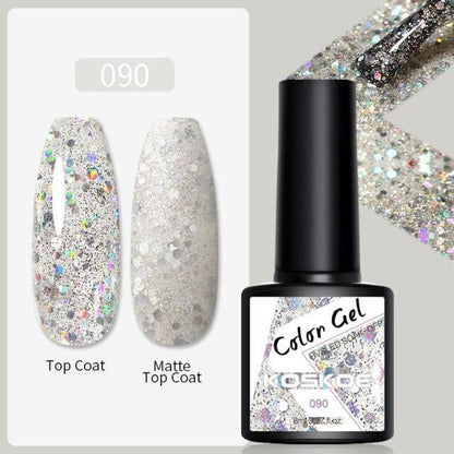 Womens Glossy Colorful 8ml Nail Gel Polish Permanent UV LED Summer Winter High Quality Fashion Design