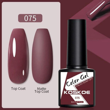 Womens Glossy Colorful 8ml Nail Gel Polish Permanent UV LED Summer Winter High Quality Fashion Design