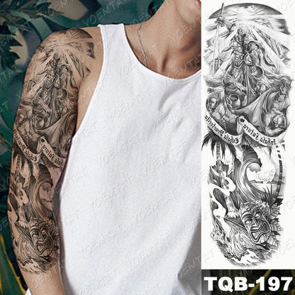 Womens Large Waterproof Temporary Sticker Tattoo Tiger Fox Luxury Design From Wonderland