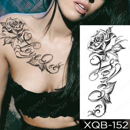 Womens Large Waterproof Temporary Sticker Tattoo Tiger Fox Luxury Design From Wonderland