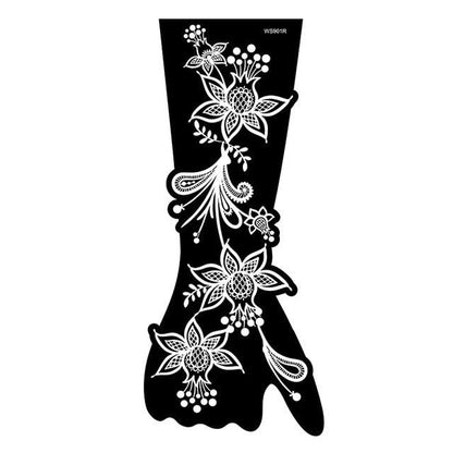 Womens Rose Tattoo Temporary Waterproof Body Tattoos Luxury Flower Design Modern Sticker