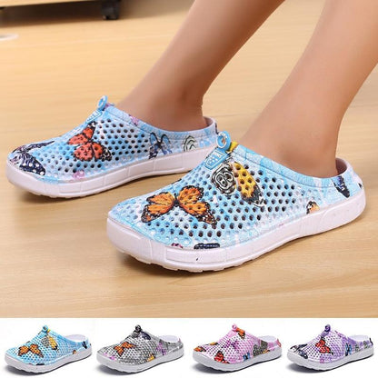 Womens Slip-On Quick Dry Water Clogs Shoes Beach Sandals Lightweight Breathable Bathroom Garden Clogs Shoes Summer Breathable Mesh Sandals Beach Footwear Anti-Slip Slippers Quick Drying Sandals