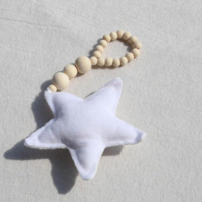 Wooden Beads Moon Star Heart Ornaments Dream Catcher Kids Room Decoration Wall Hanging Girls Baby Tents Handmade Wall Hanging Decor Home Gifts for Girls Gifts for Women