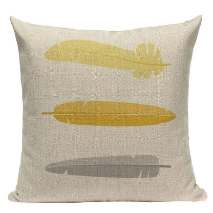 Yellow Pillow Covers Nordic Geometric Cushion Pillow Covers White Pillowcase Geometric Cushion Case Decoration Home Room Pillow Case